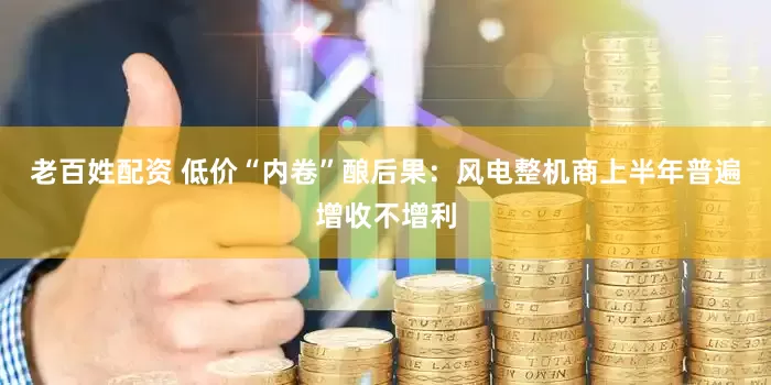 老百姓配资 低价“内卷”酿后果：风电整机商上半年普遍增收不增利